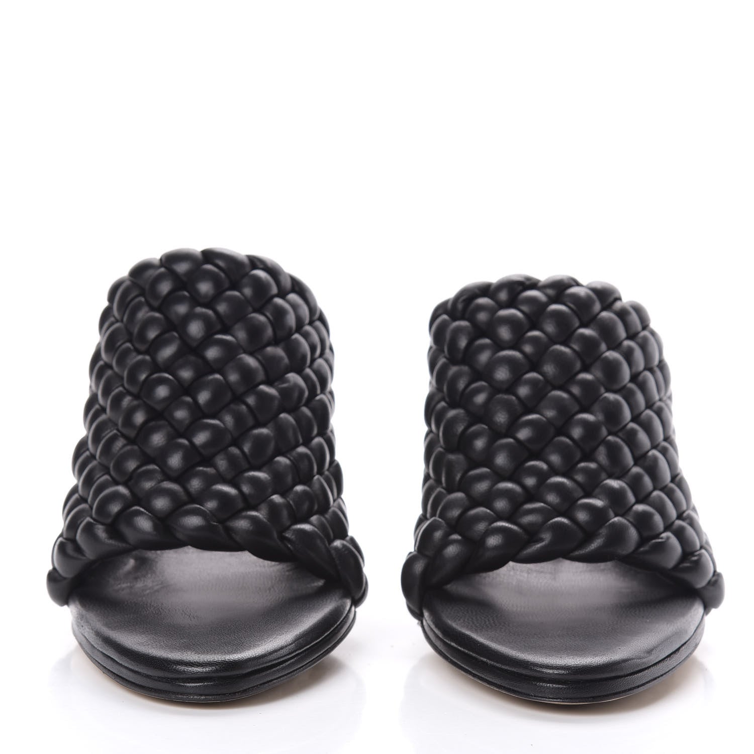 Bottega Veneta Nappa Padded Intreccio The Curve Sandals 40.5 Black 2 of 15