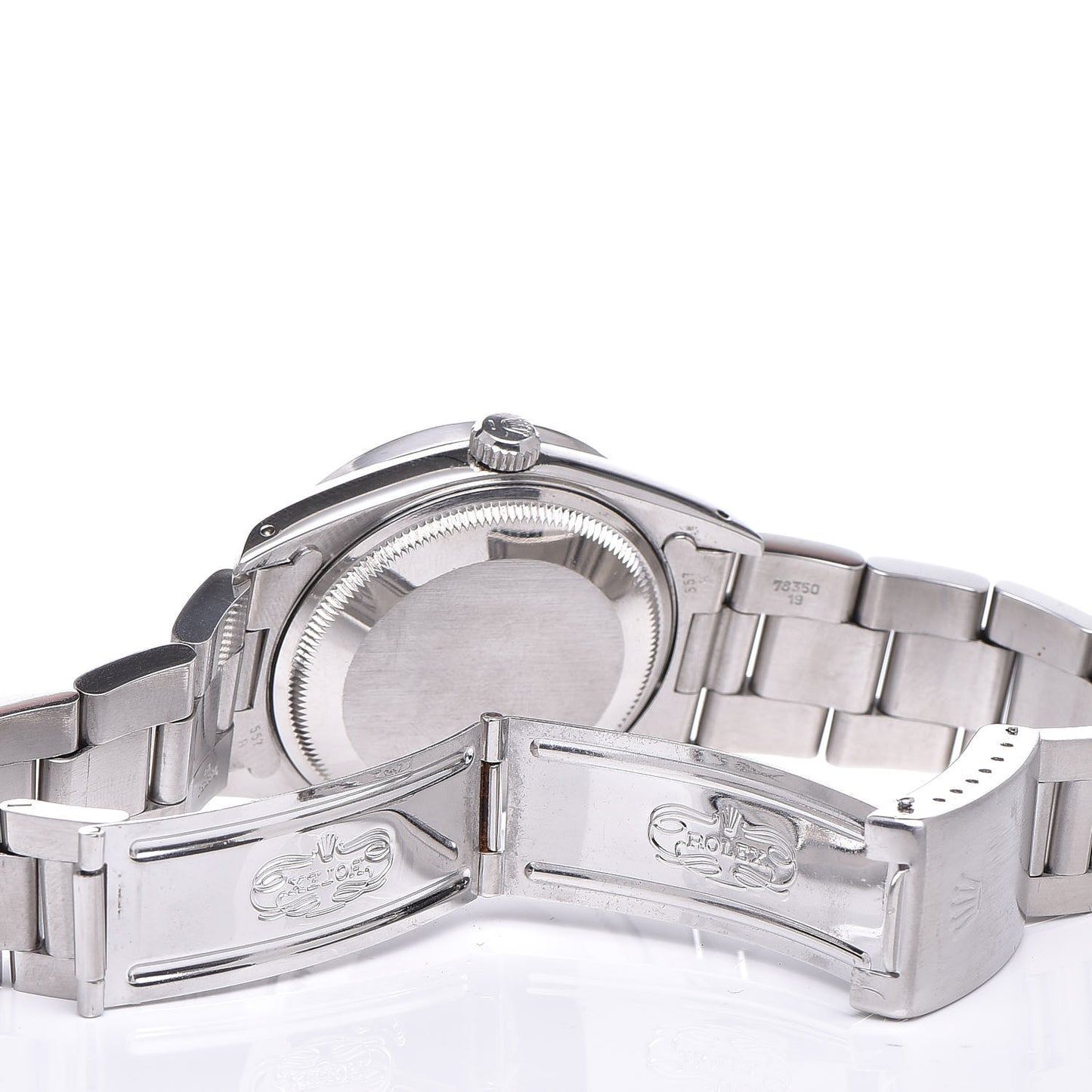 Stainless Steel 34mm Oyster Perpetual Date Watch Silver 15210
