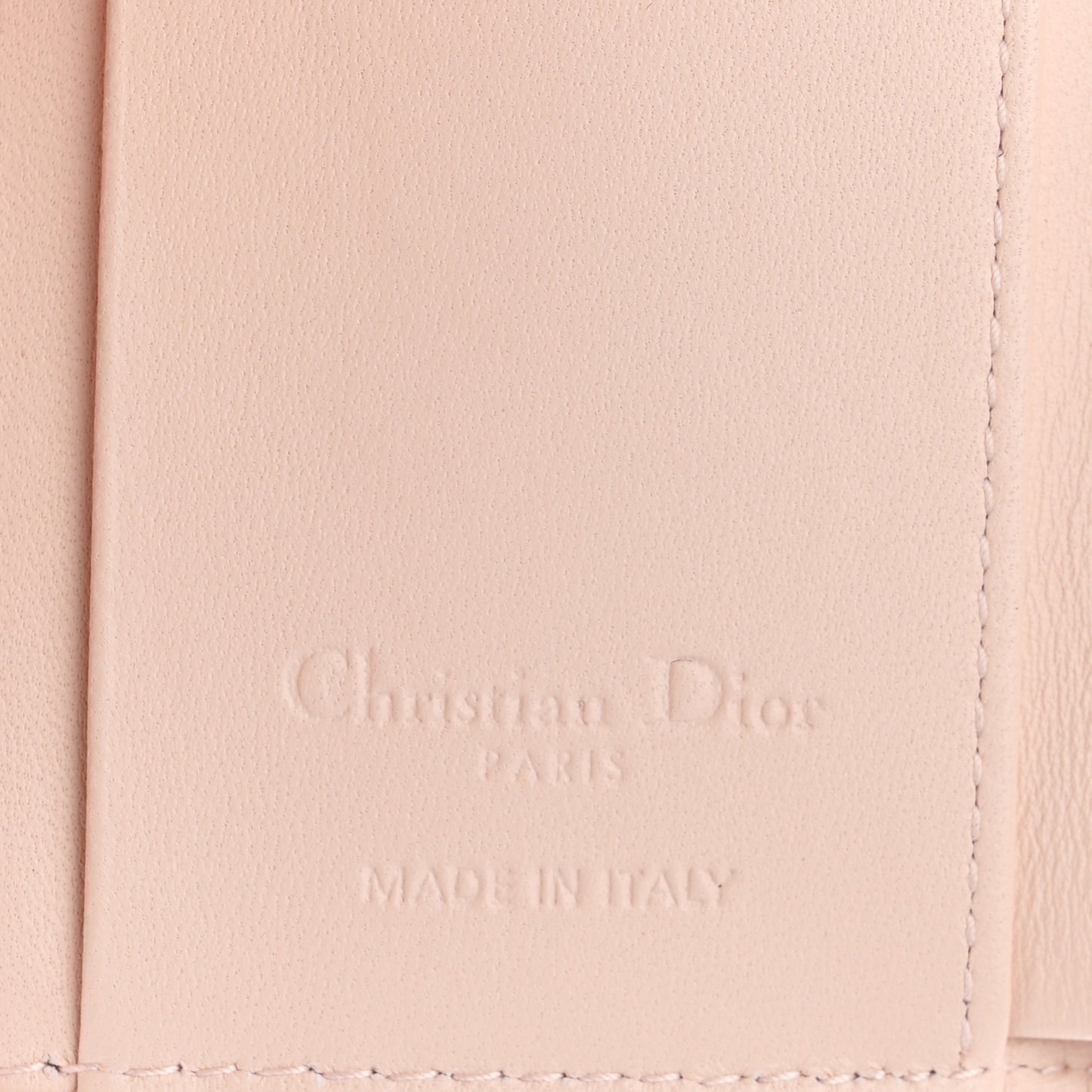 Lambskin Cannage My Dior Veronia Wallet Powder Pink