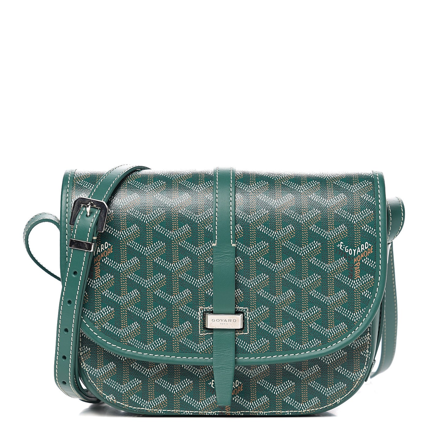 Goyardine Belvedere II PM Messenger Bag Green