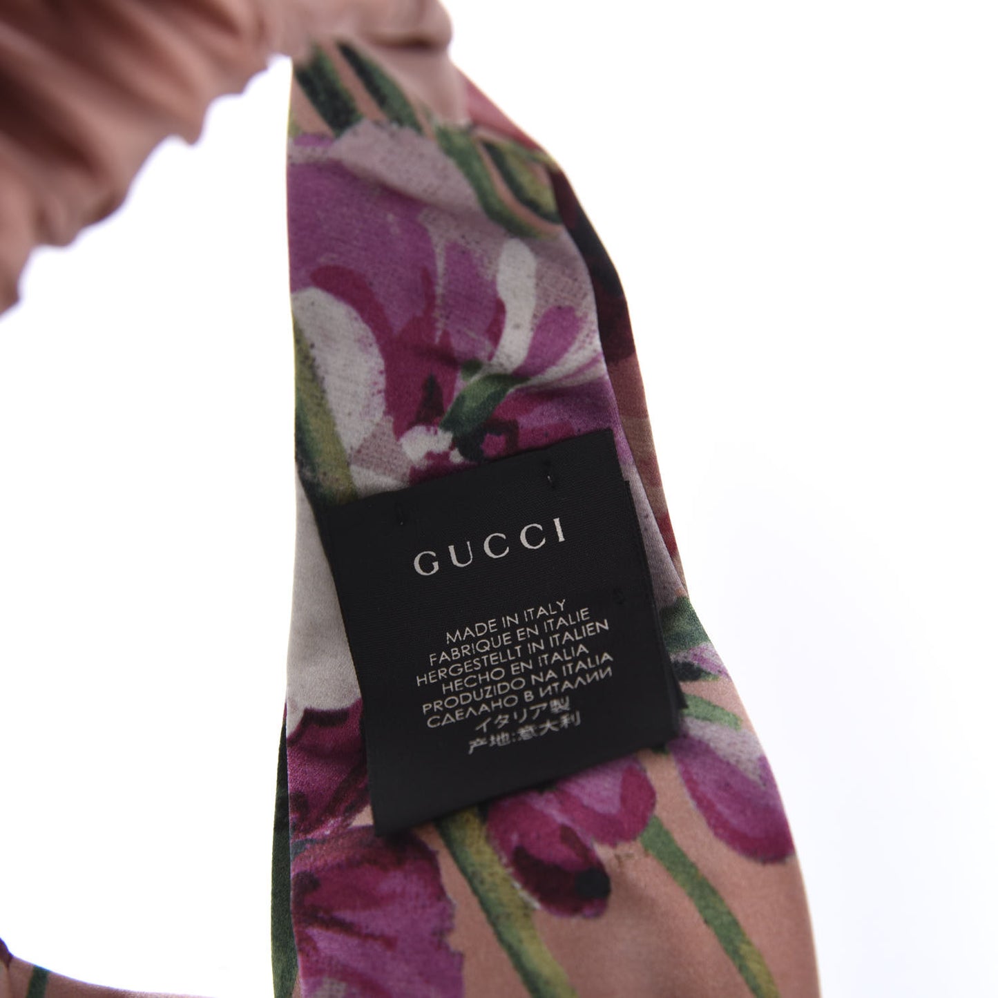 Silk Blooms Print Headband Pink