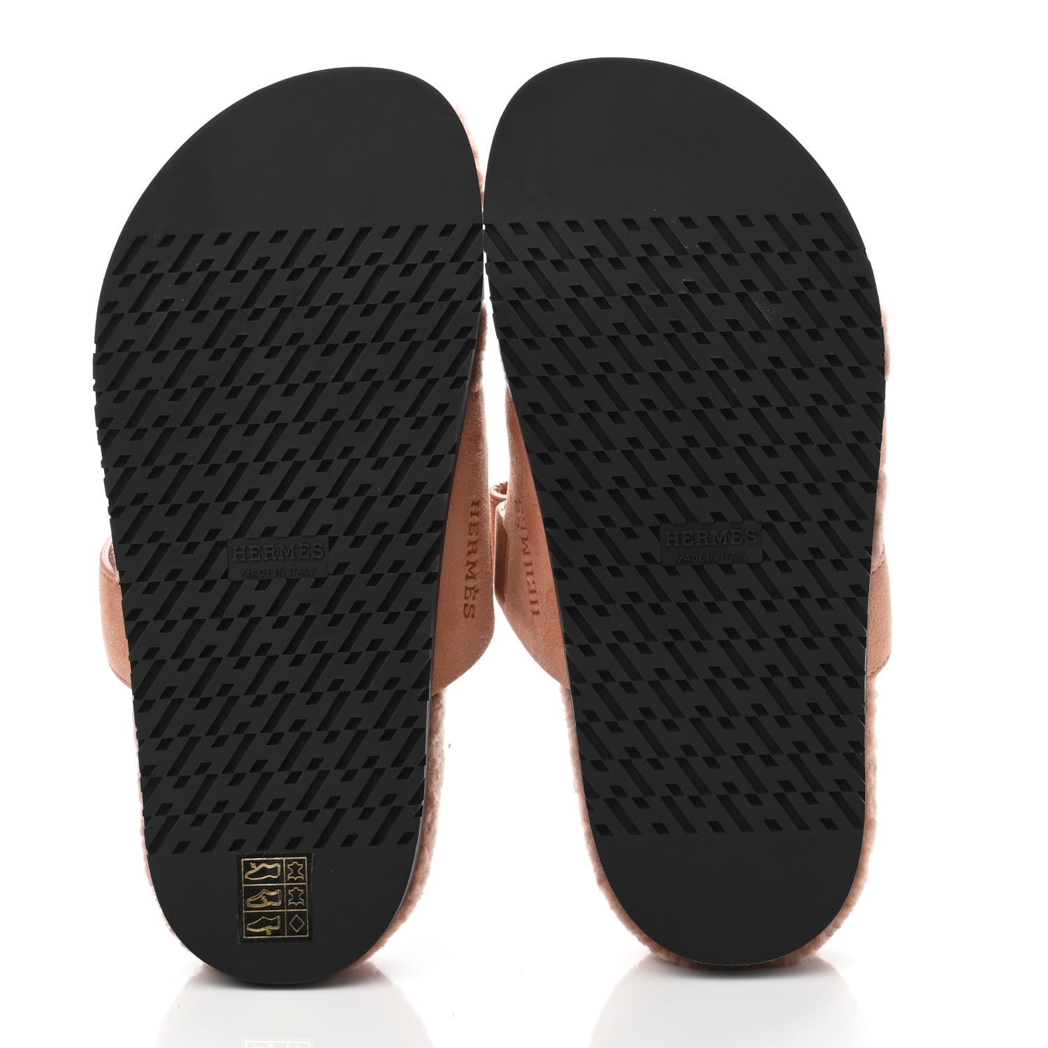 Hermes Suede Goatskin Woolskin Womens Chypre Sandals 37 Rose Aube 4 of 4