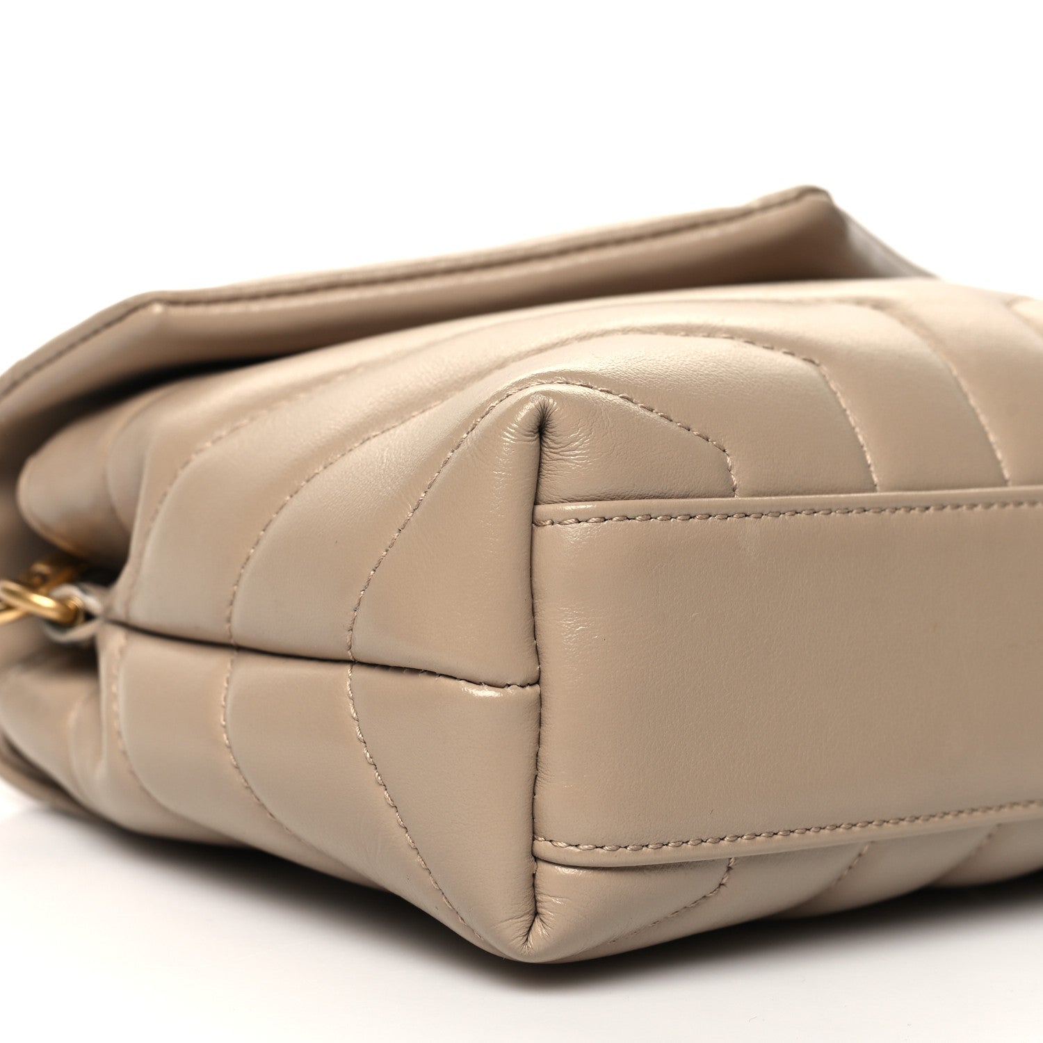Saint Laurent Calfskin Y Quilted Monogram Toy Loulou Crossbody Bag Nude Powder 7 of 11