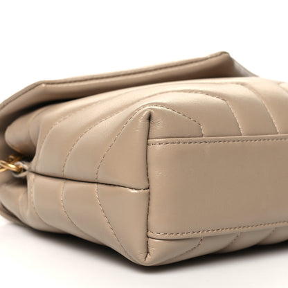 Saint Laurent Calfskin Y Quilted Monogram Toy Loulou Crossbody Bag Nude Powder 7 of 11