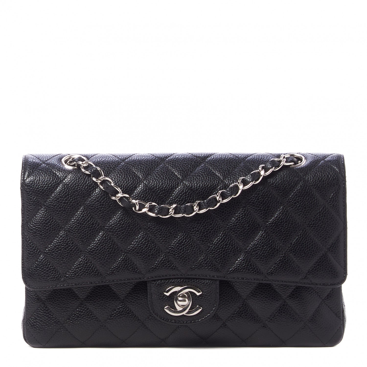 Chanel Caviar Quilted Medium Double Flap Black 1 of 9