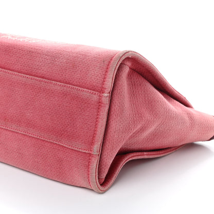 Chanel Canvas Small Deauville Tote Red 9 of 10