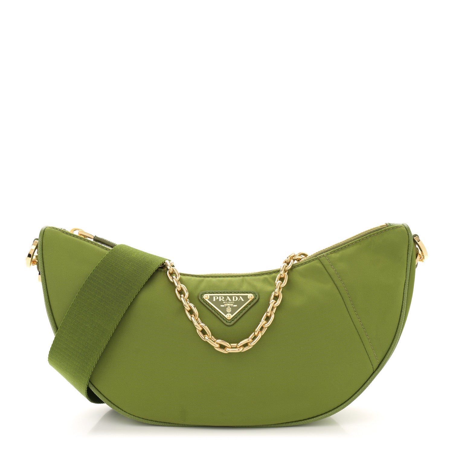Prada Re-Nylon Demi-lune Shoulder Bag Ivy Green 1 of 10