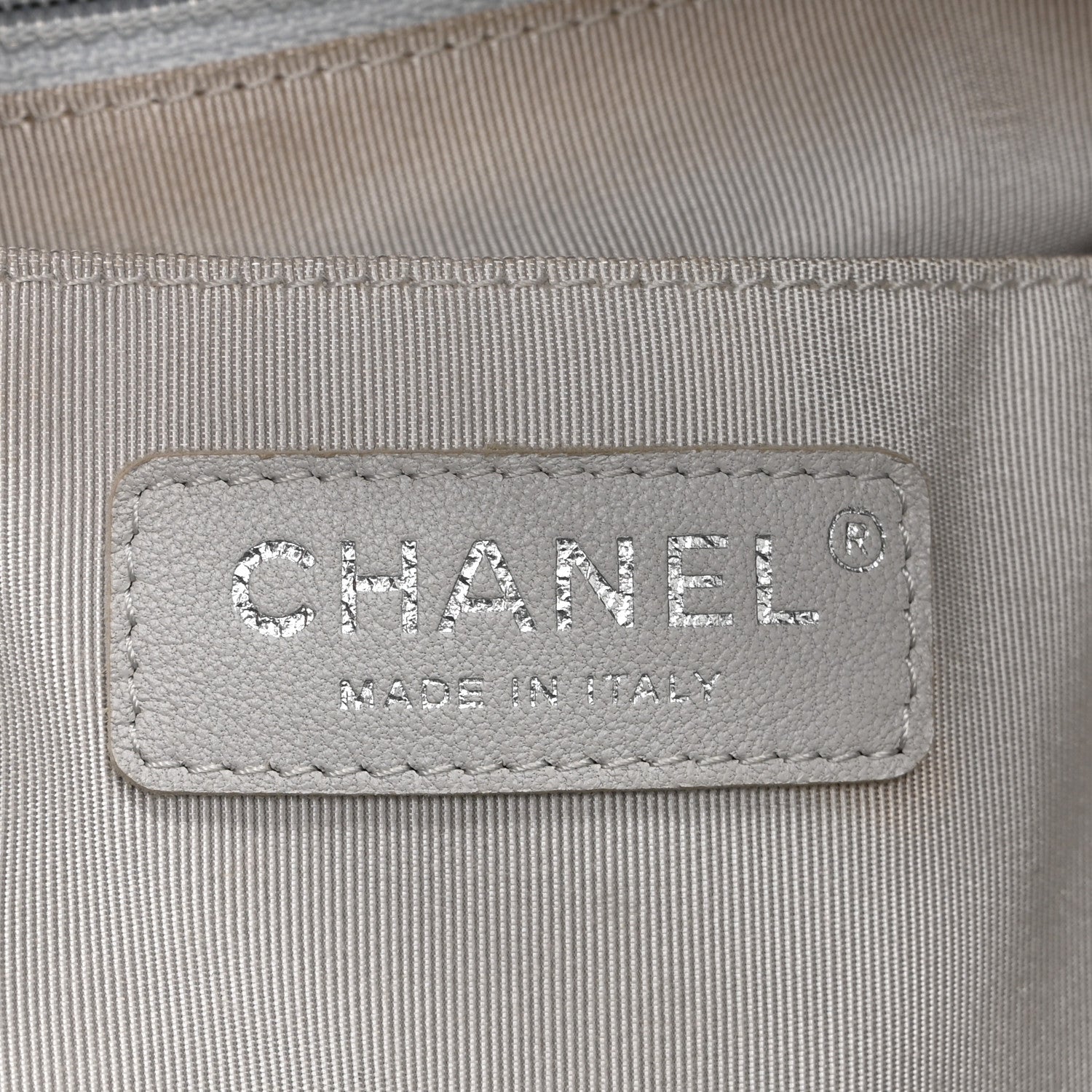 Chanel Iridescent Calfskin Chevron Small Urban Spirit Drawstring Bag Silver 6 of 10