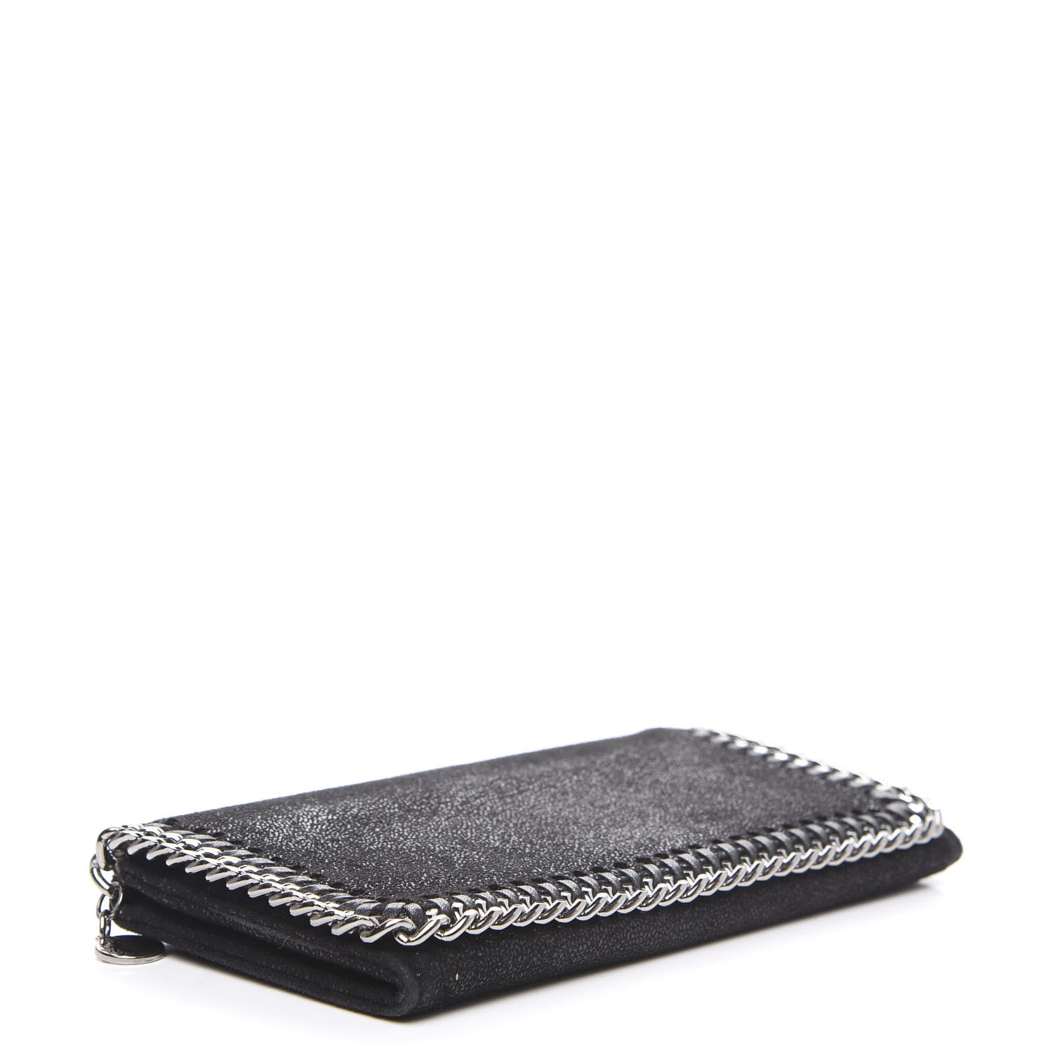 Stella McCartney Shaggy Deer Falabella Flap Wallet Black 3 of 6