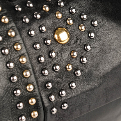 Saint Laurent Calfskin Studded Sac Y Rock Black 9 of 12