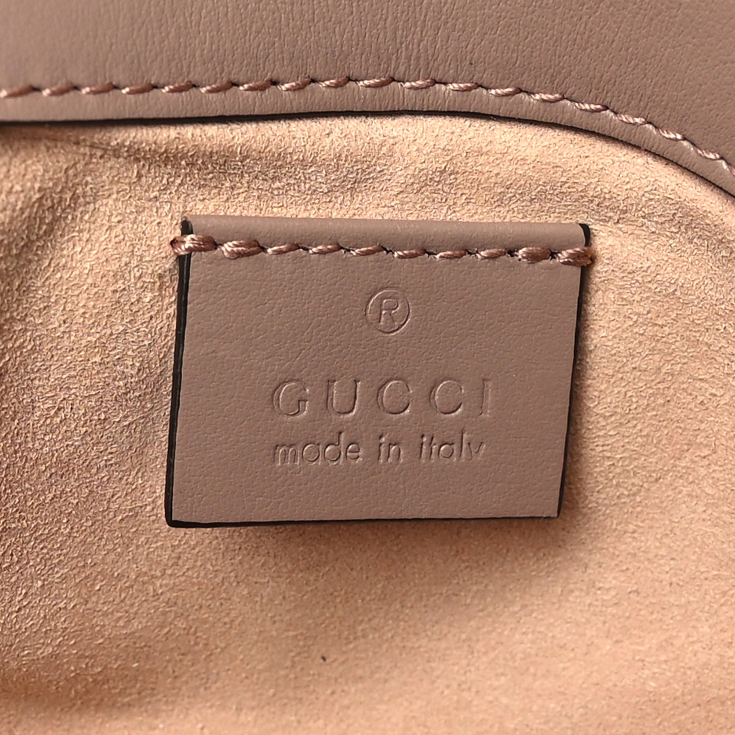 Calfskin Matelasse Super Mini GG Marmont Shoulder Bag Porcelain Rose