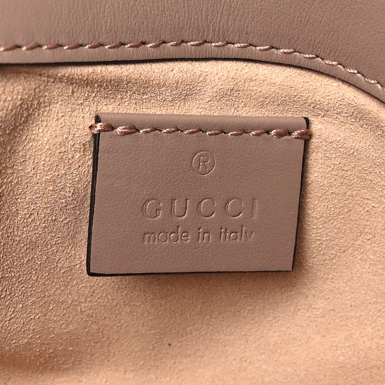 Gucci Calfskin Matelasse Super Mini GG Marmont Shoulder Bag Porcelain Rose 6 of 9