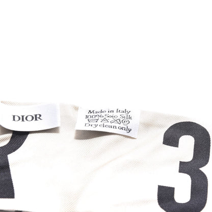 Christian Dior Silk 30 Montaigne Mitzah Scarf Black White 2 of 3