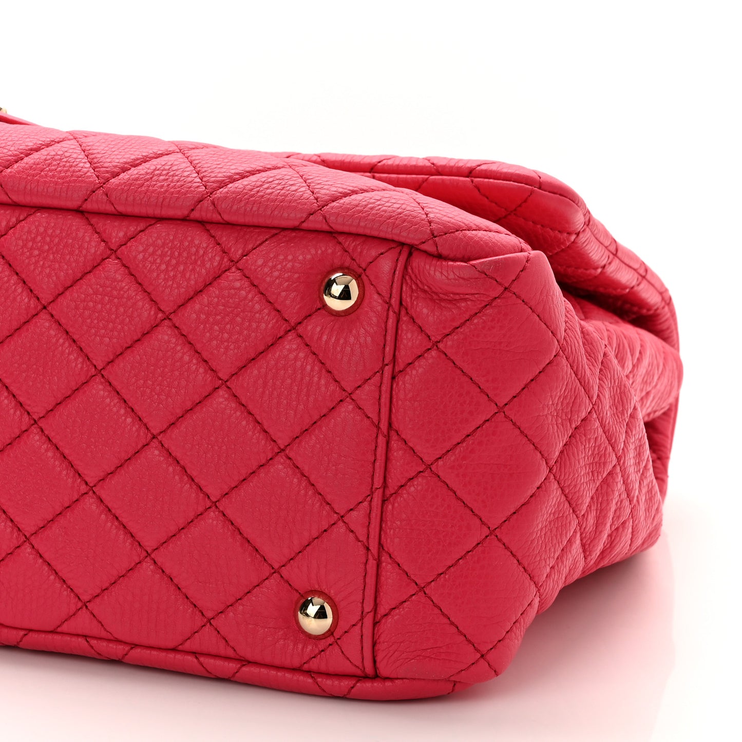 Calfskin Quilted Small XXL Travel Flap Bag Pink