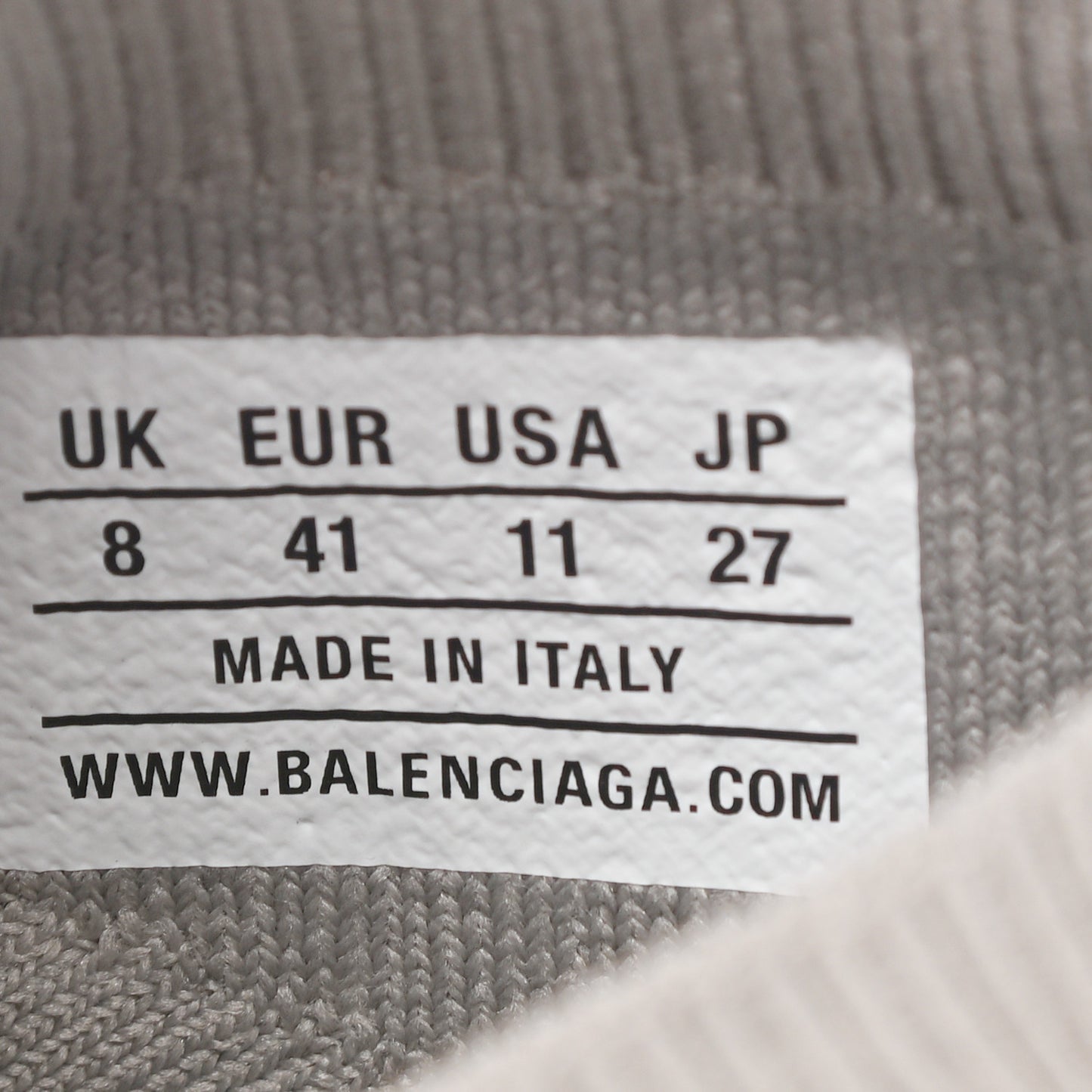 Ribbed Knit Womens Speed 2.0 Transparent Sole Sneakers 41 Baltic Grey White