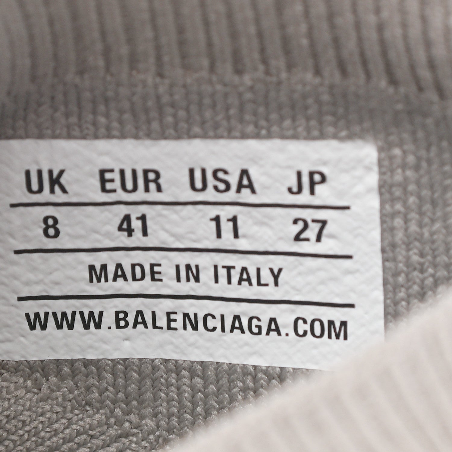 Balenciaga Ribbed Knit Womens Speed 2.0 Transparent Sole Sneakers 41 Baltic Grey White 8 of 8