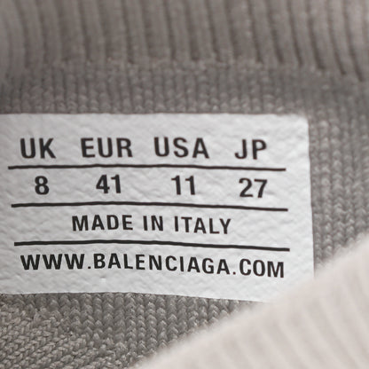 Balenciaga Ribbed Knit Womens Speed 2.0 Transparent Sole Sneakers 41 Baltic Grey White 8 of 8