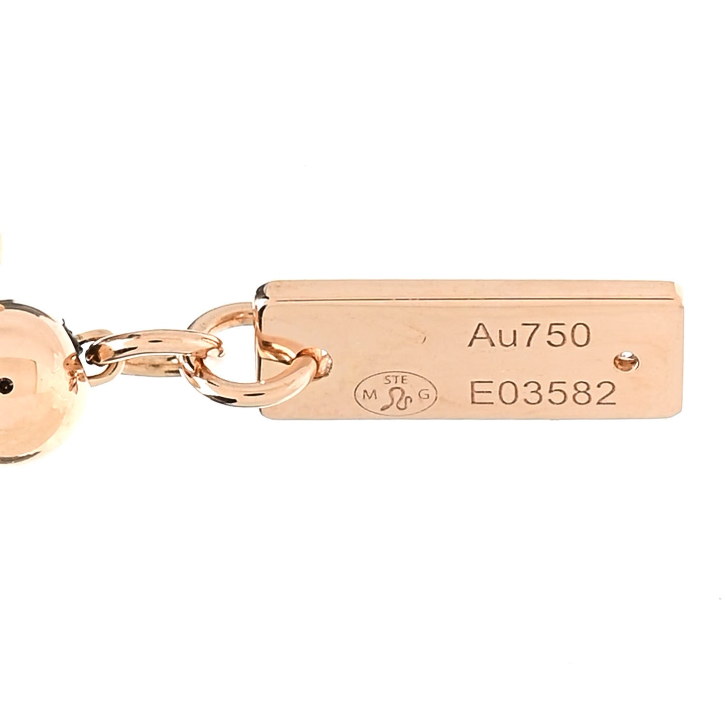 18K Rose Gold Diamond Turquoise PM Lucky Move Pendant Necklace