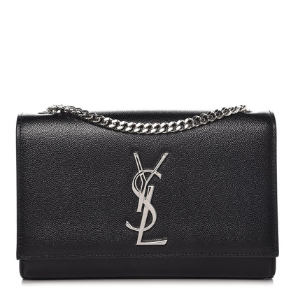 Saint Laurent Grain De Poudre Small Monogram Kate Satchel Black 1 of 7