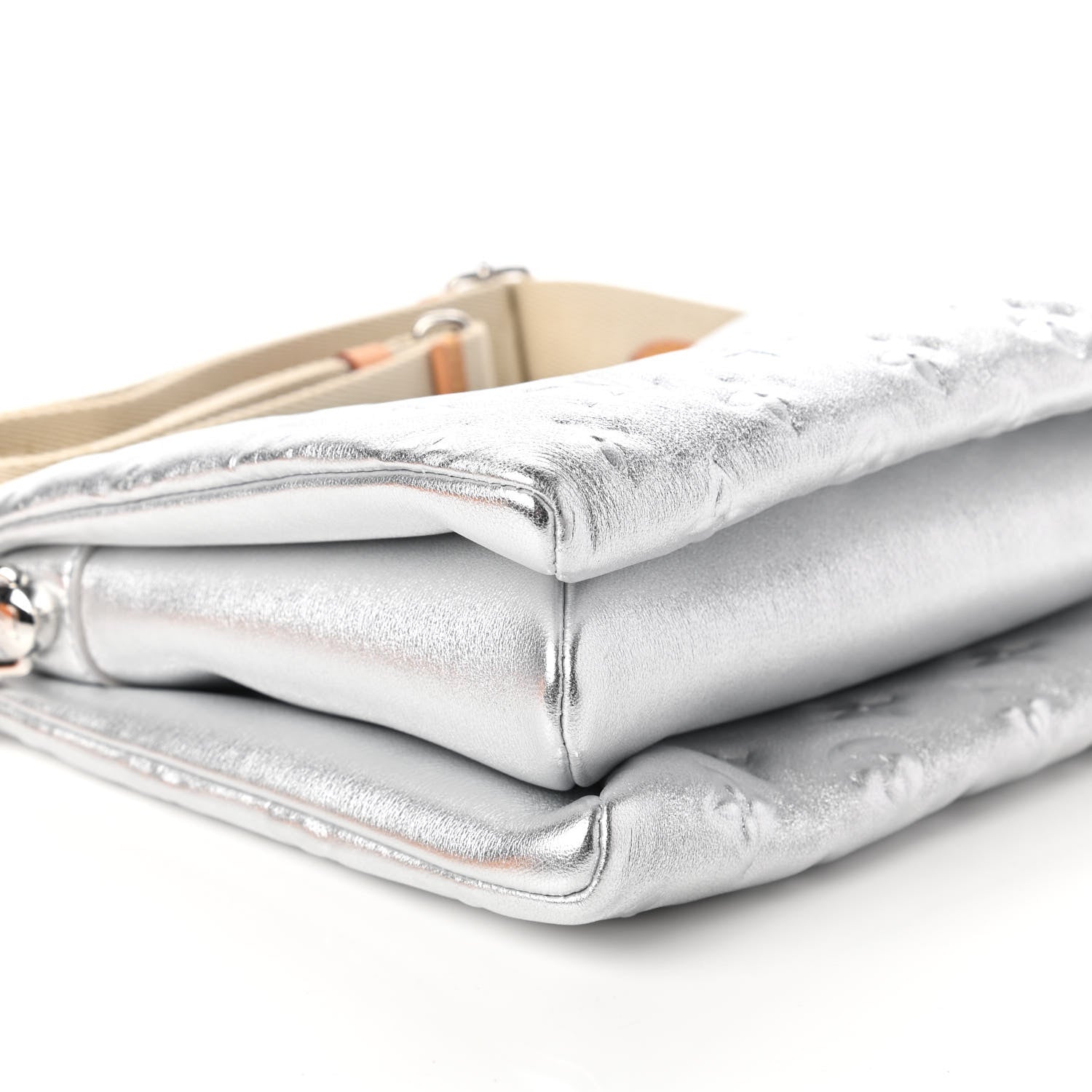 Louis Vuitton Metallic Lambskin Embossed Monogram Coussin PM Silver 6 of 10