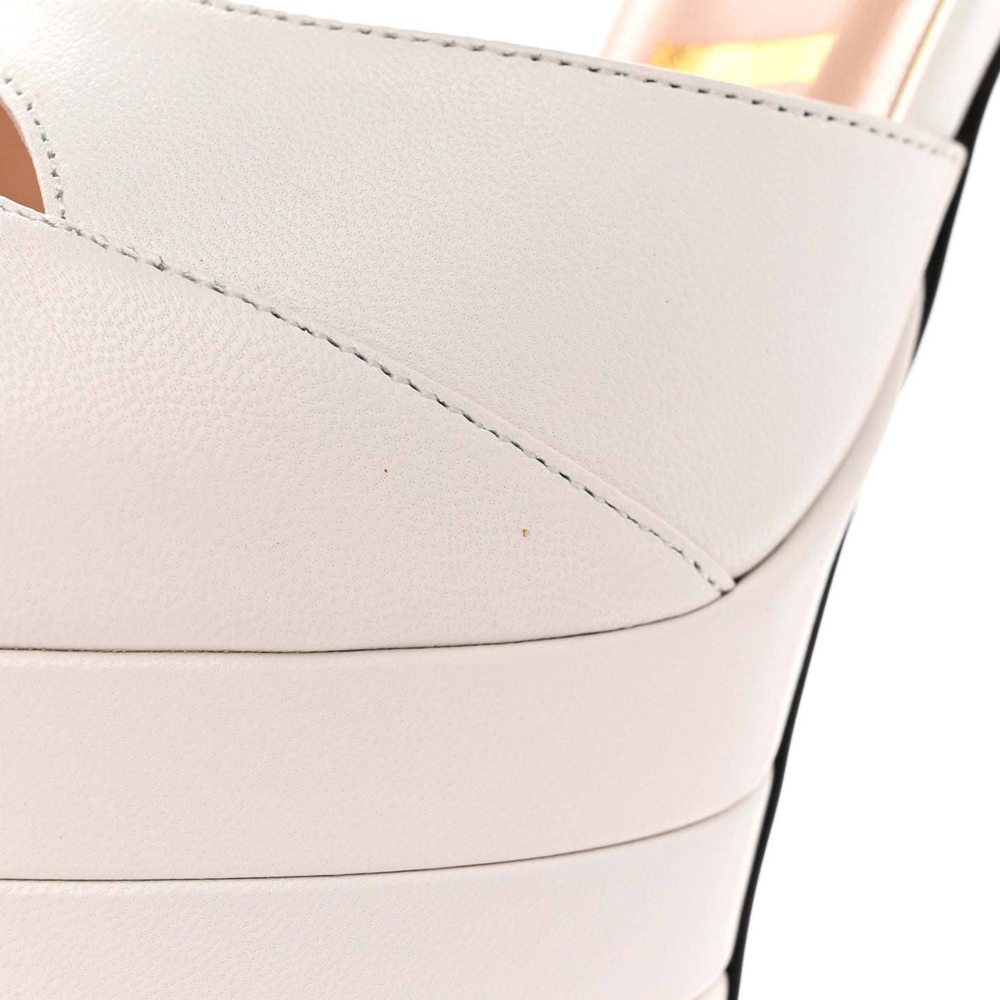 Malaga Kid Angel T-Strap Platform High Heel Pumps 37 Great White