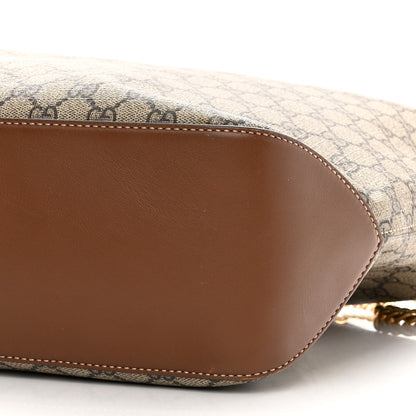 Gucci GG Supreme Monogram Large Linea A Hobo Light Brown 10 of 10