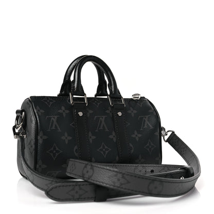 Louis Vuitton Reverse Monogram Eclipse Keepall XS Black 3 of 8