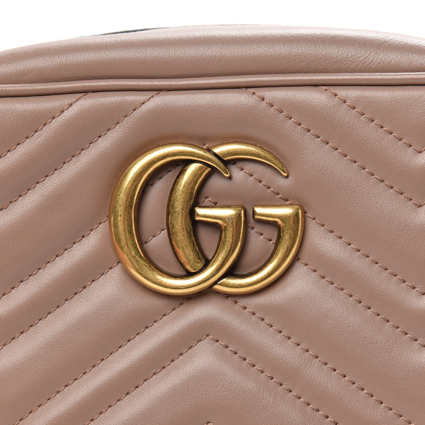Calfskin Matelasse Small GG Marmont Chain Shoulder Bag Porcelain Rose