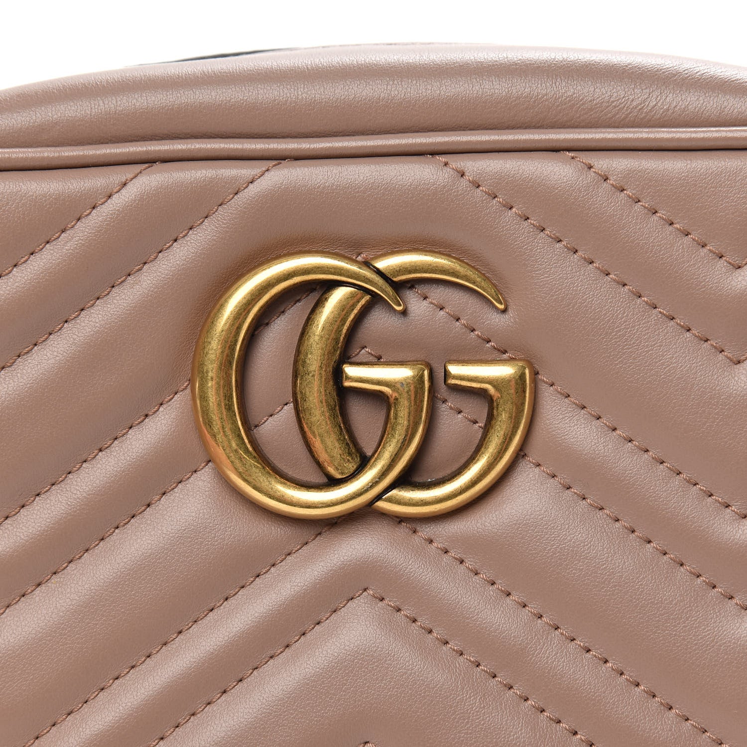 Gucci Calfskin Matelasse Small GG Marmont Chain Shoulder Bag Porcelain Rose 8 of 12