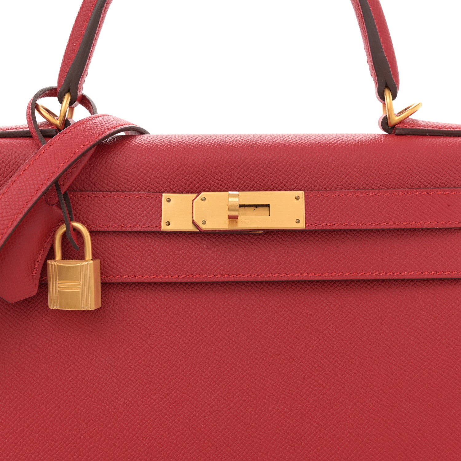 Hermes Epsom Horseshoe Kelly Sellier 28 Rouge Casaque 8 of 11