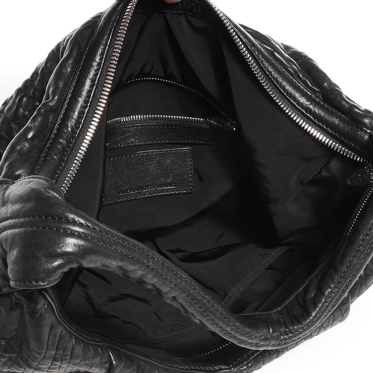 Pebbled Lambskin Morgan Hobo Black Silver Hardware