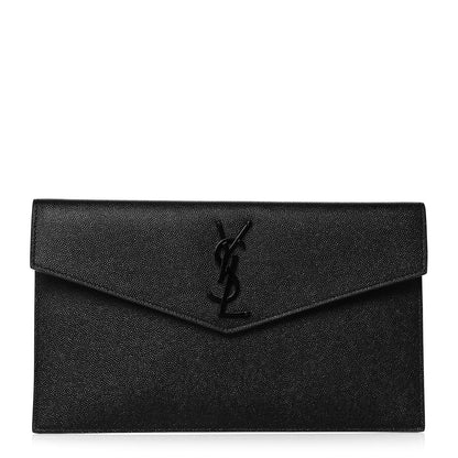 Saint Laurent Grain De Poudre Uptown Pouch Black 1 of 12