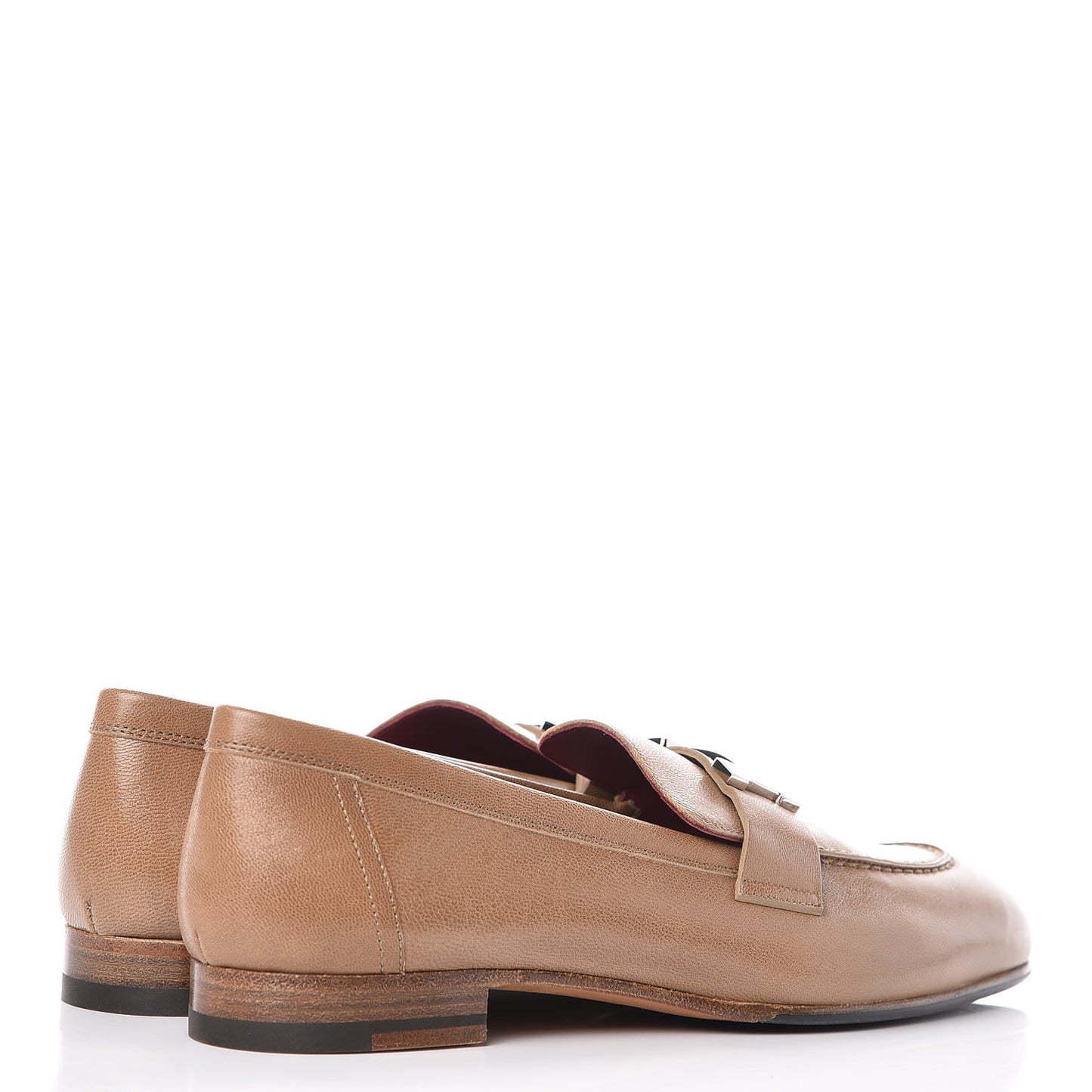 Goatskin Womens Paris Loafers 36.5 Etoupe