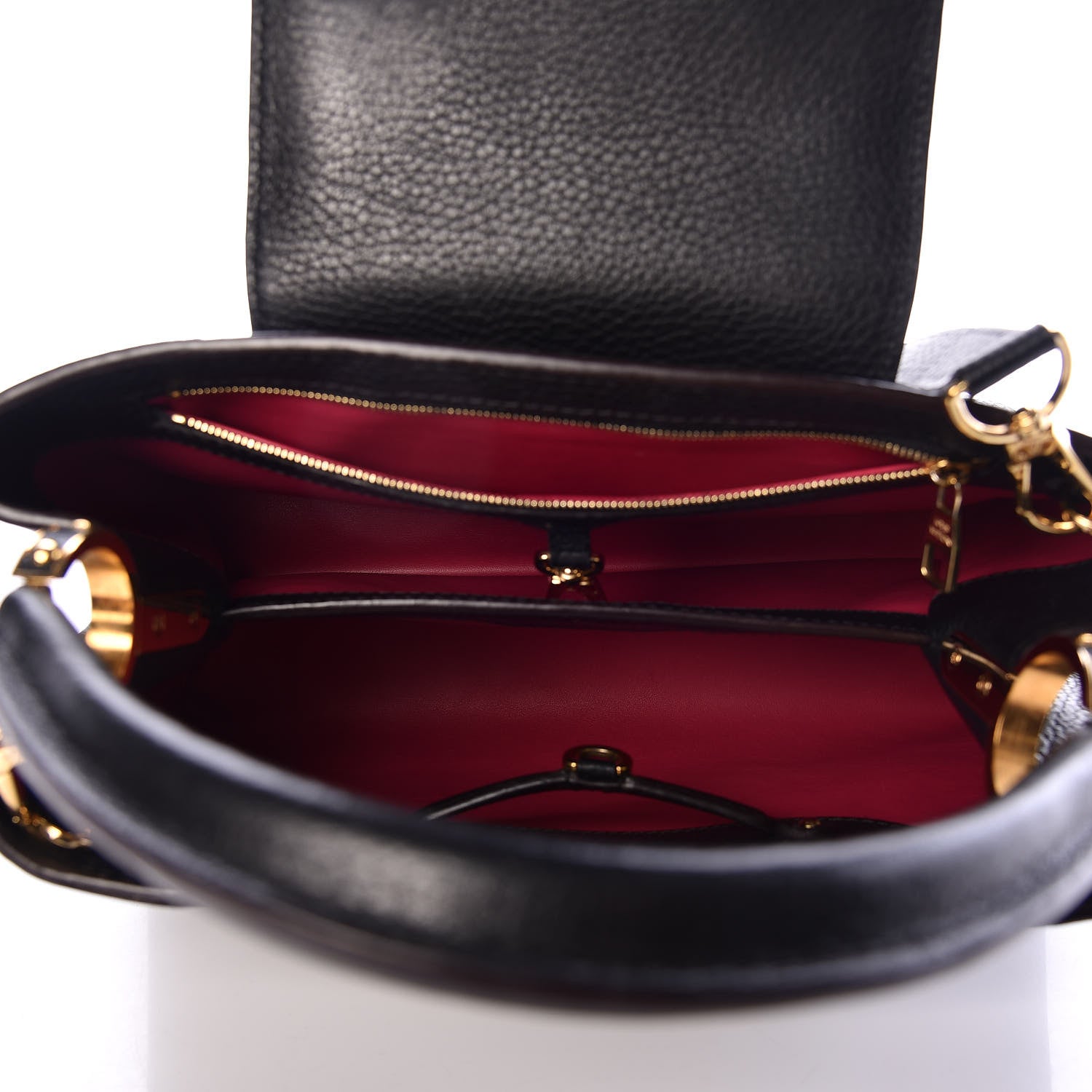 Louis Vuitton Taurillon Capucines PM Black 7 of 10