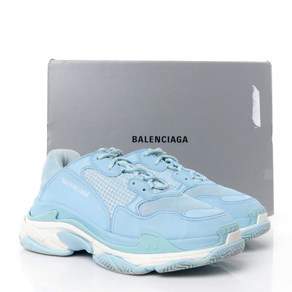 Balenciaga Fabric Mesh Mens Triple S Sneakers 44 Light Bleu White 9 of 9