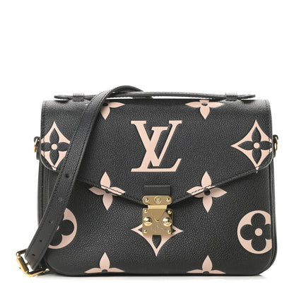 Louis Vuitton Empreinte Monogram Giant Pochette Metis Black Beige 1 of 11
