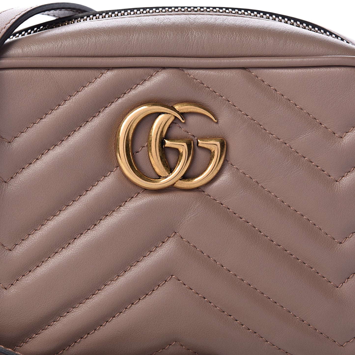 Calfskin Matelasse Mini GG Marmont Chain Shoulder Bag Porcelain Rose