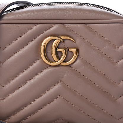 Gucci Calfskin Matelasse Mini GG Marmont Chain Shoulder Bag Porcelain Rose 8 of 10