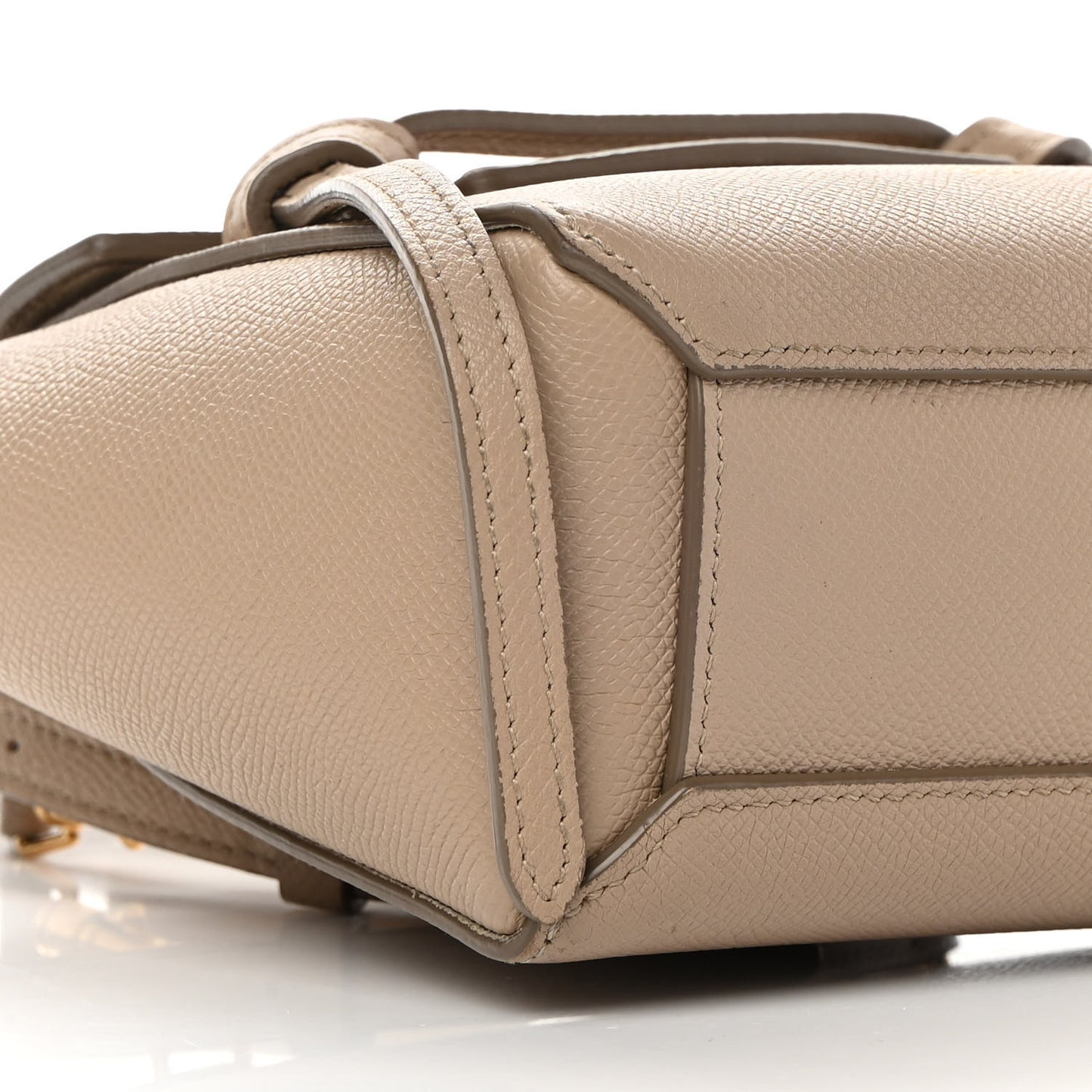 Grained Calfskin Pico Belt Bag Light Taupe