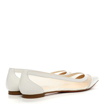 Christian Louboutin Kid Rete Galativi Flats 37.5 Version Bianco 4 of 11