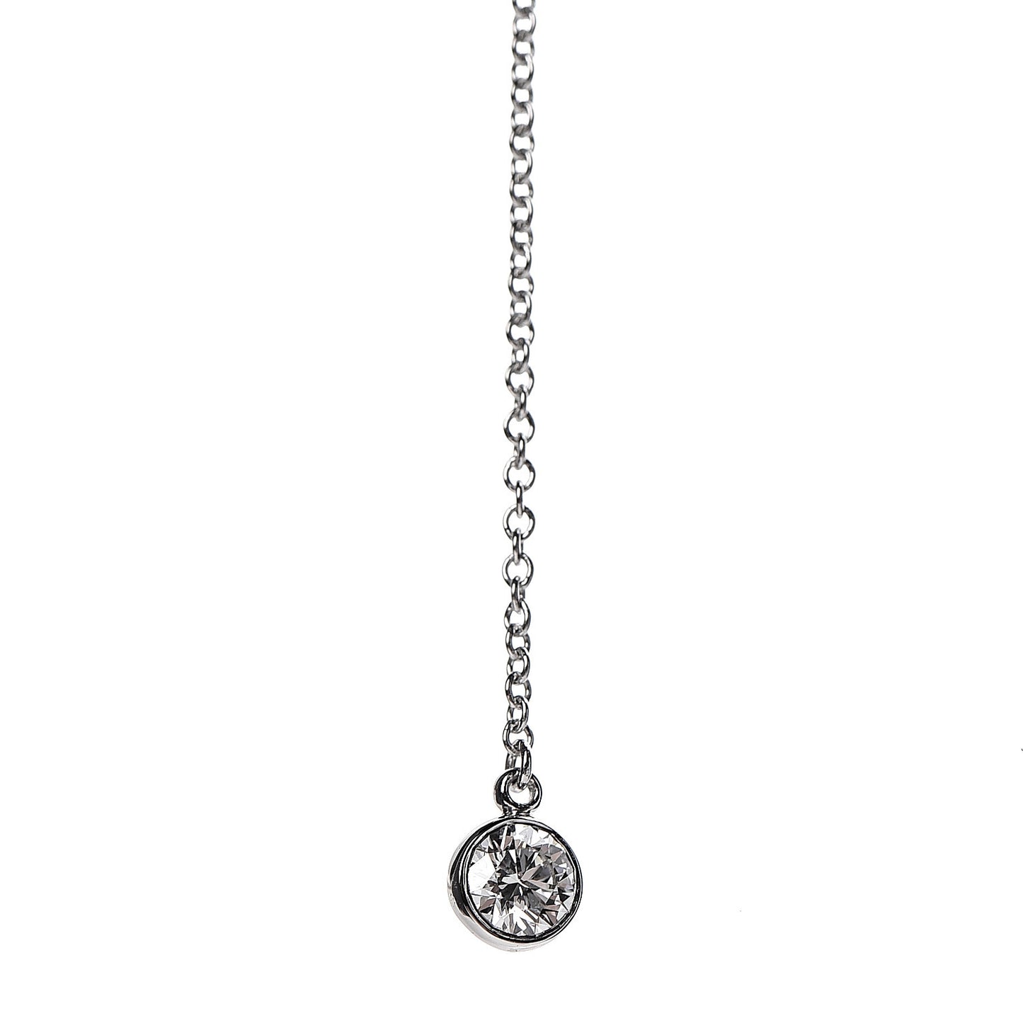 Platinum Diamond .16ct Elsa Peretti Diamonds By the Yard Lariat Necklace