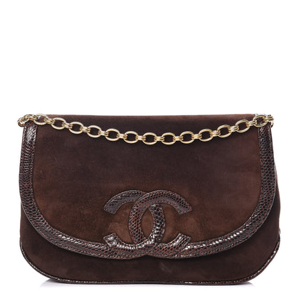 Chanel Suede Lizard Small Flap Brown 1 of 11