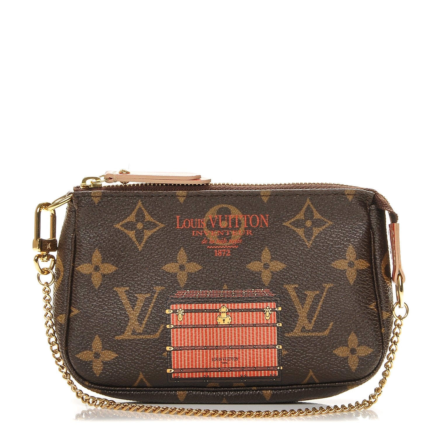 Louis Vuitton Monogram Trunks and Locks Mini Pochette Accessories 1 of 8