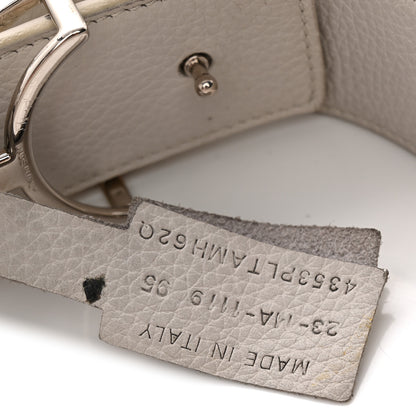 Christian Dior Grained Calfskin CD Icon Belt 95 38 White 3 of 8