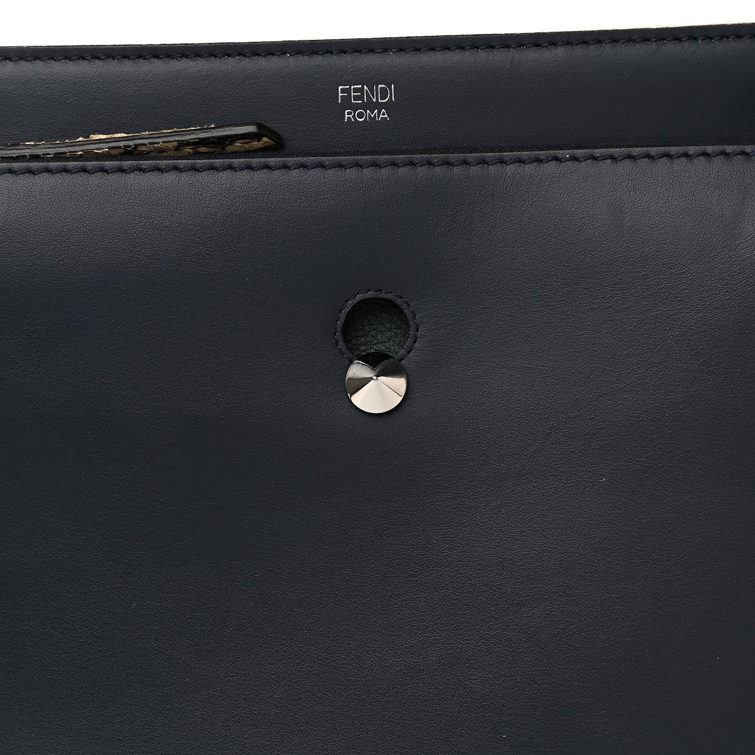 Fendi Vitello Baltico Dolce Elaphe DotCom Satchel Lavagna Ortensia Multicolor 7 of 10