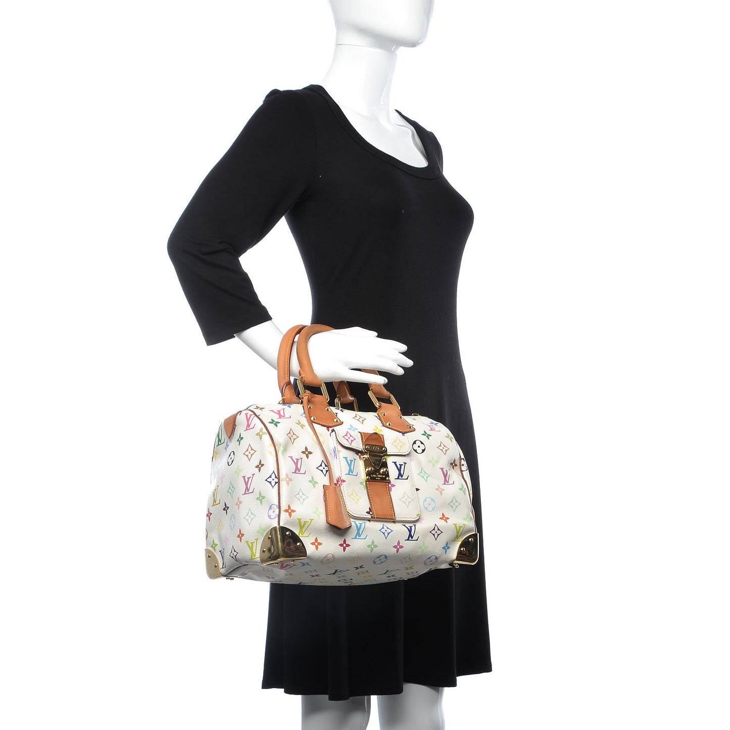 Monogram Multicolor Speedy 30 White