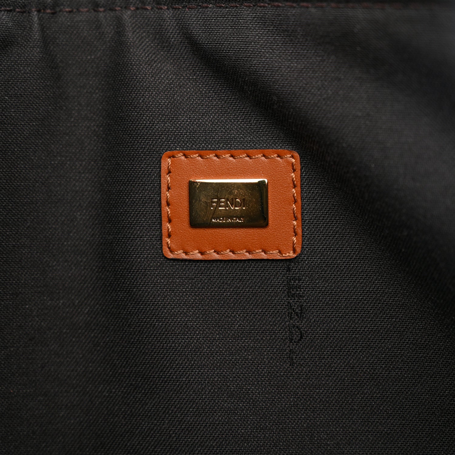 Fendi Vitello King Logo Embossed Large Flat Pouch Cuoio 6 of 8