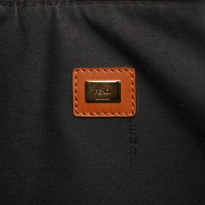 Fendi Vitello King Logo Embossed Large Flat Pouch Cuoio 6 of 8