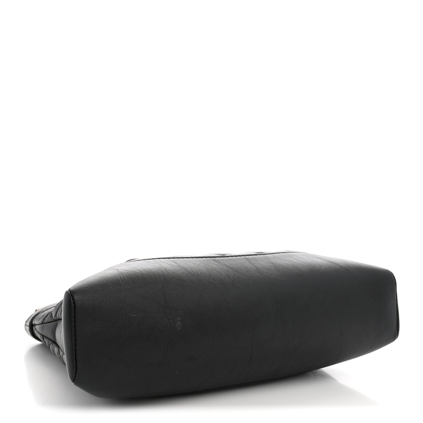 Aged Calfskin Quilted Mini 31 Shopping Bag Black