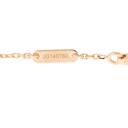 Van Cleef & Arpels 18K Rose Gold Carnelian Sweet Alhambra Bracelet 4 of 5